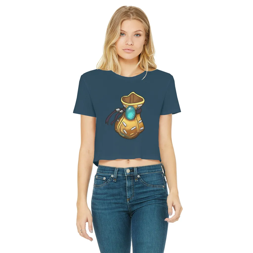 Yellow Bag Classic Women's Cropped Raw Edge T-Shirt