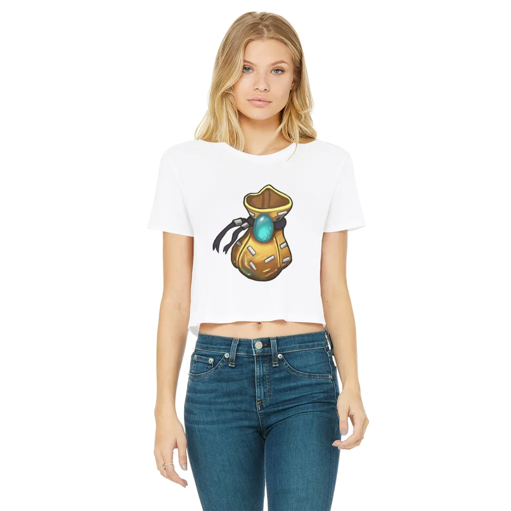 Yellow Bag Classic Women's Cropped Raw Edge T-Shirt