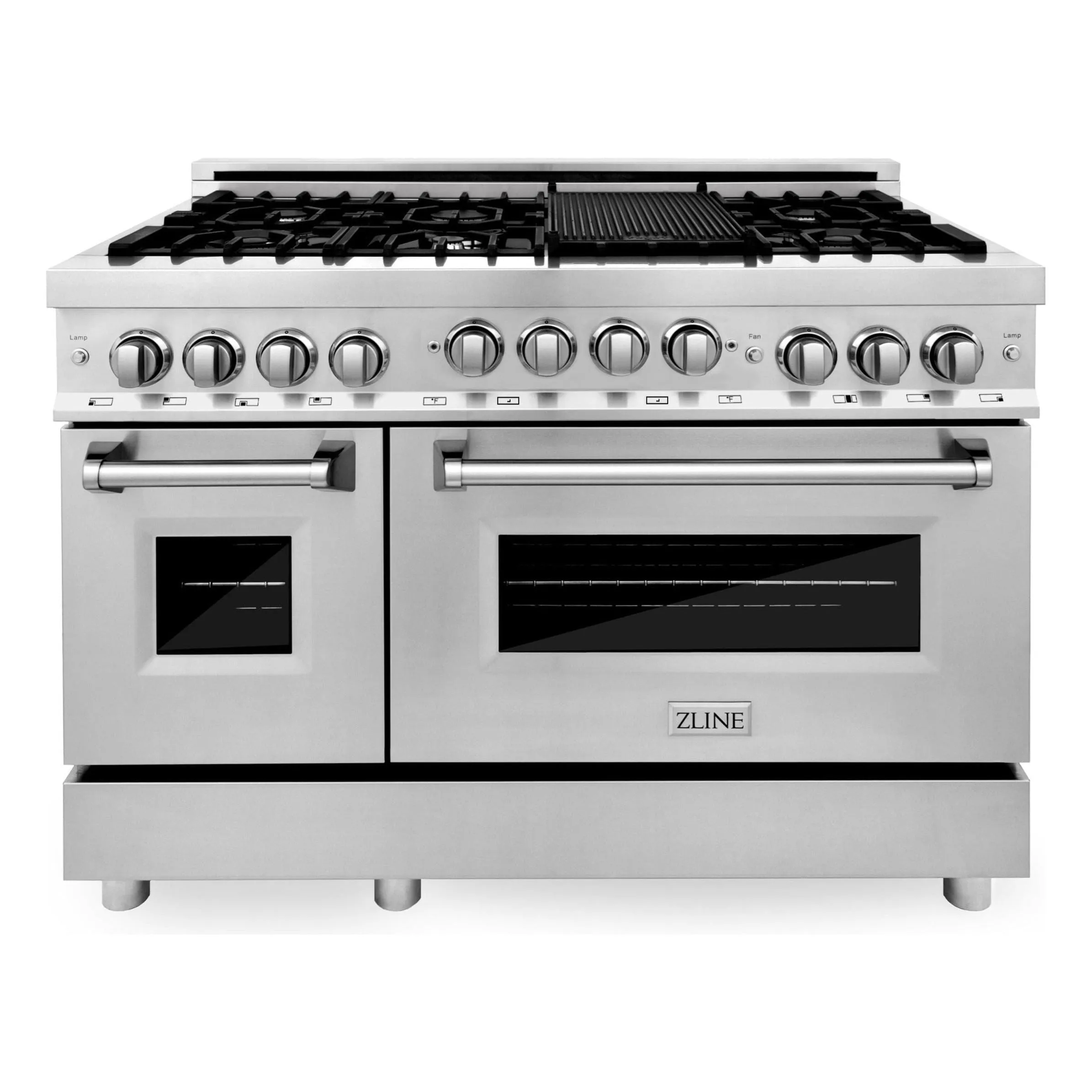 ZLINE 48 in. Gas Range, Range Hood and 3 Rack Dishwasher Appliance Package 3KP-RGRH48-DWV